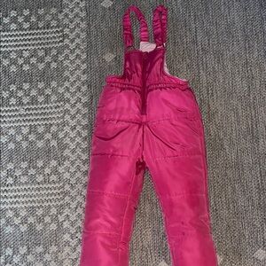 Kids Insulated Fuchsia Snow Bib Overalls